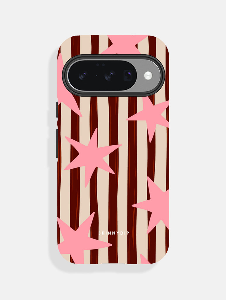 Stars and Stripes Pink And Brown Ultra Protective Google Pixel Case