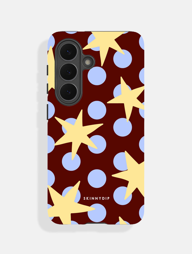 Stars and Spots Blue Brown And Yellow Ultra Protective Samsung Case