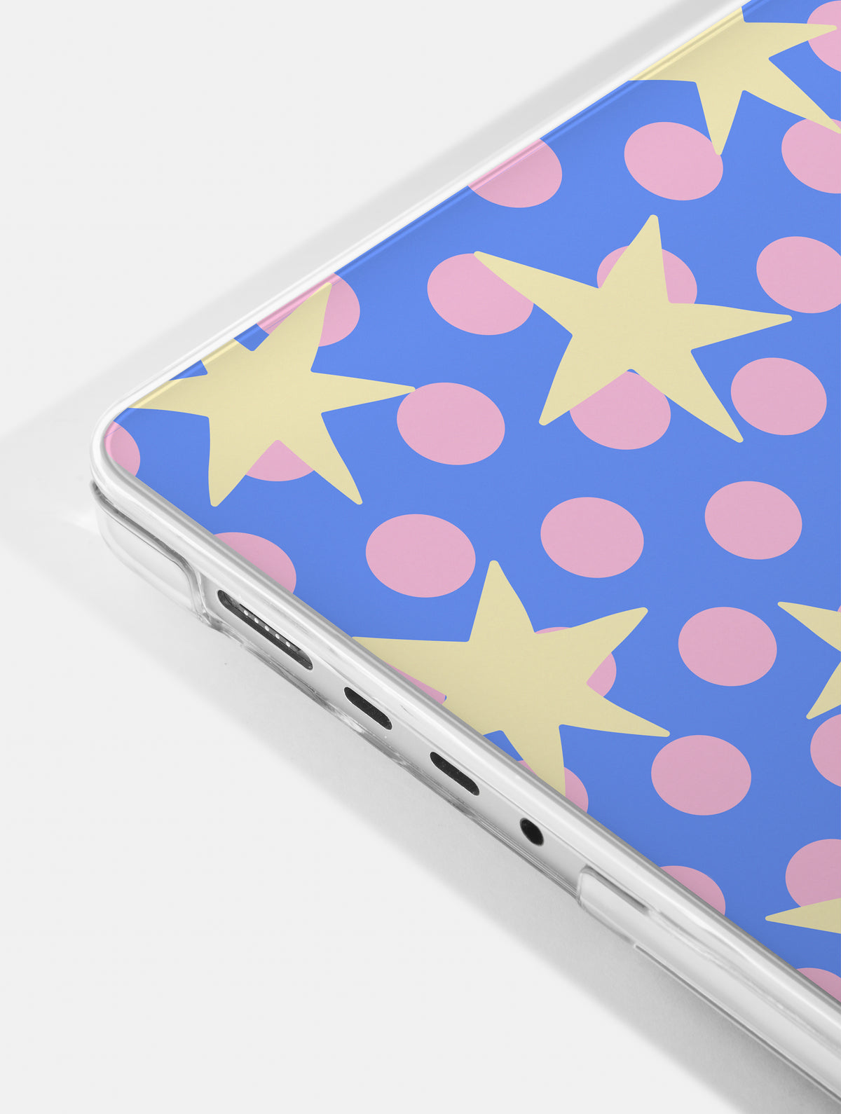 Stars and Spots Pink Yellow and Blue MacBook Case