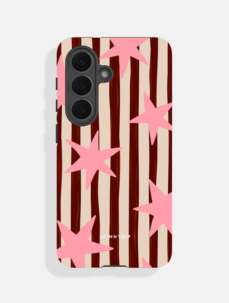 Stars and Stripes Pink And Brown Ultra Protective Samsung Case