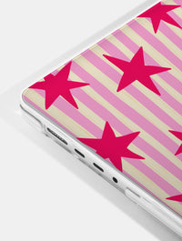 Stars and Stripes Pink Red and Yellow MacBook Case