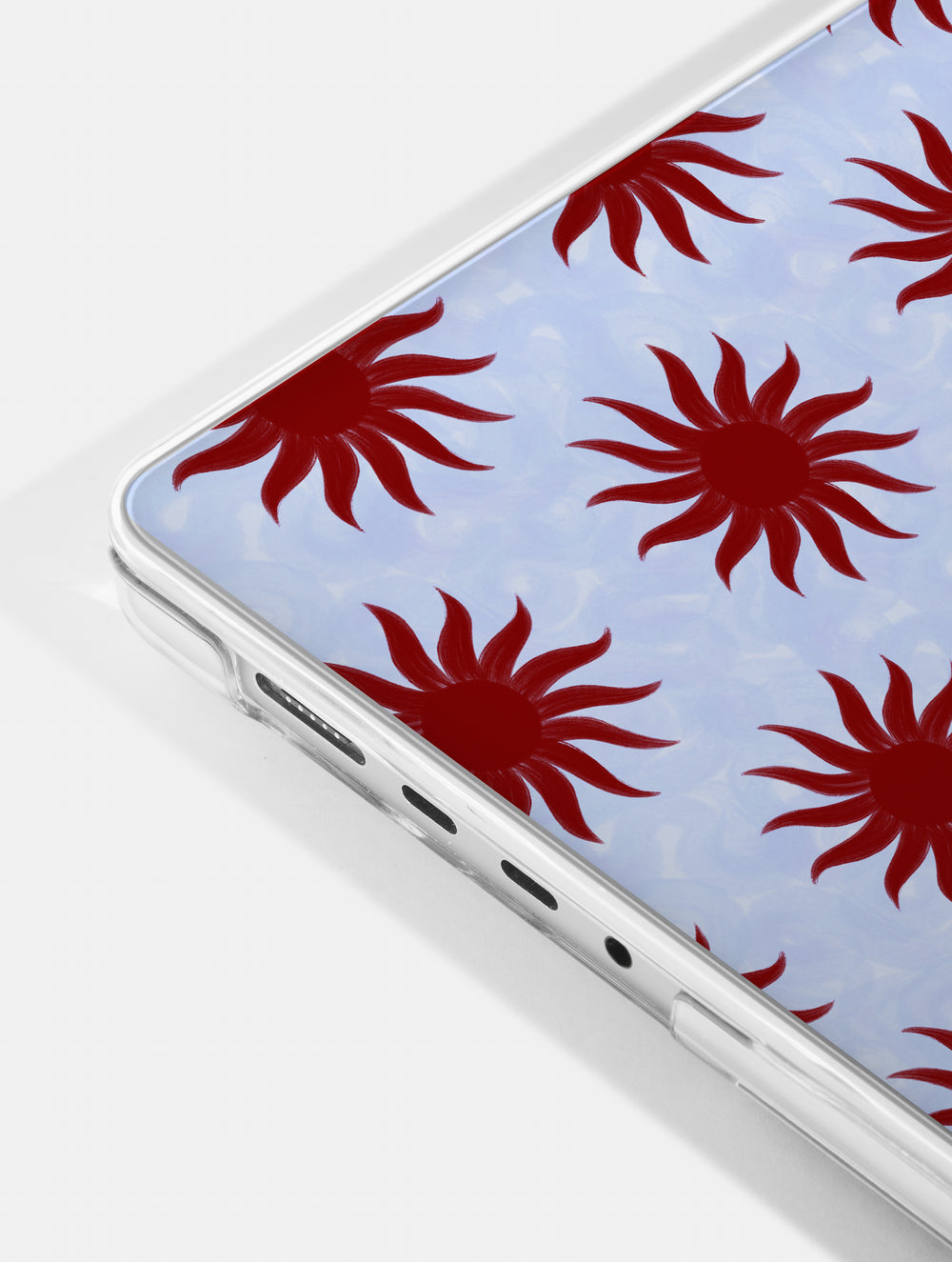 Sunshine Swirls Blue And Brown MacBook Case