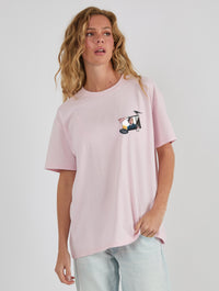 The Vampire Diaries x Skinnydip Damon Salvatore Poster T-Shirt In Pink