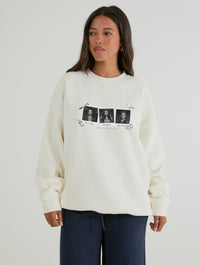 The Vampire Diaries x Skinnydip Photos Sweatshirt In White