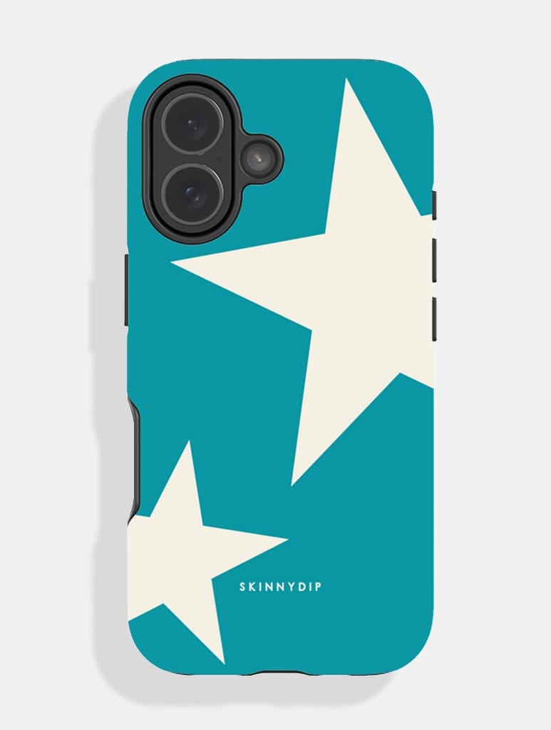 Two Stars Dark Turquoise & Ecru Ultra Protective iPhone Case
