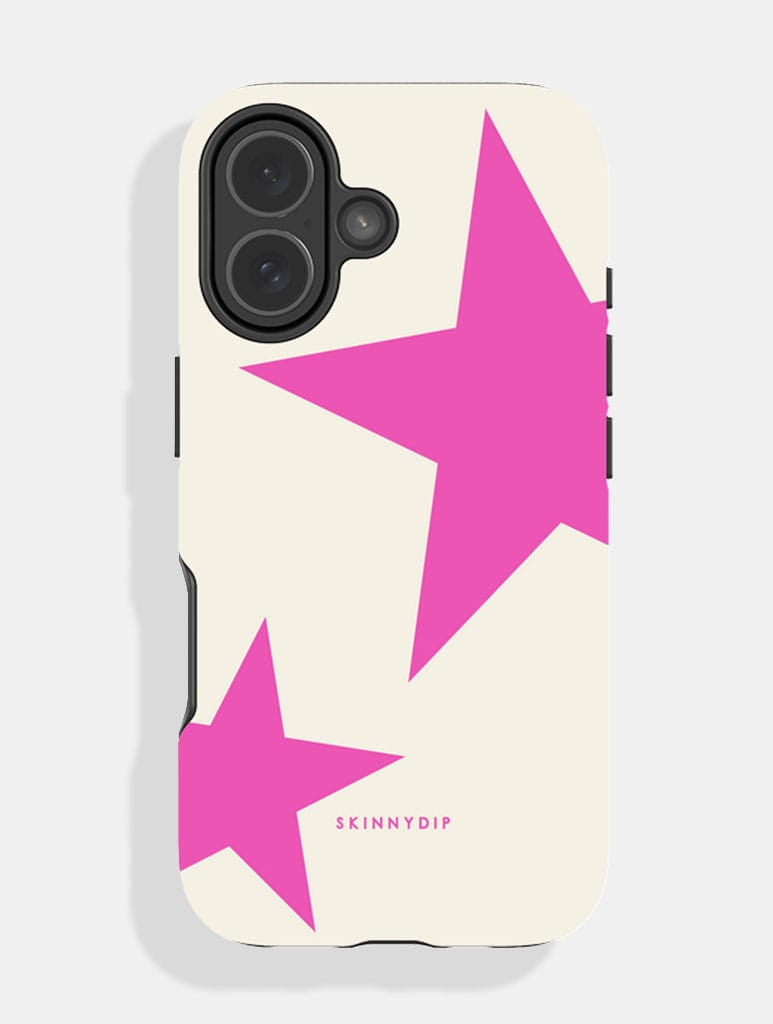 Two Stars Ecru & Dark Pink Ultra Protective iPhone Case