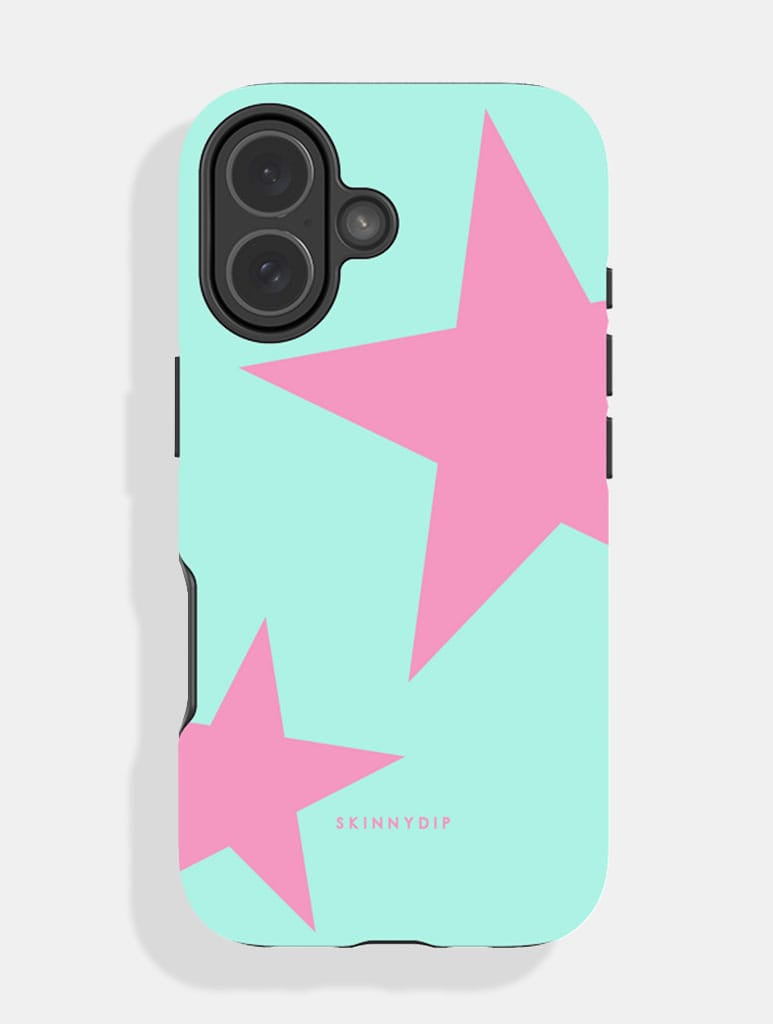 Two Stars Turquoise & Pink Ultra Protective iPhone Case