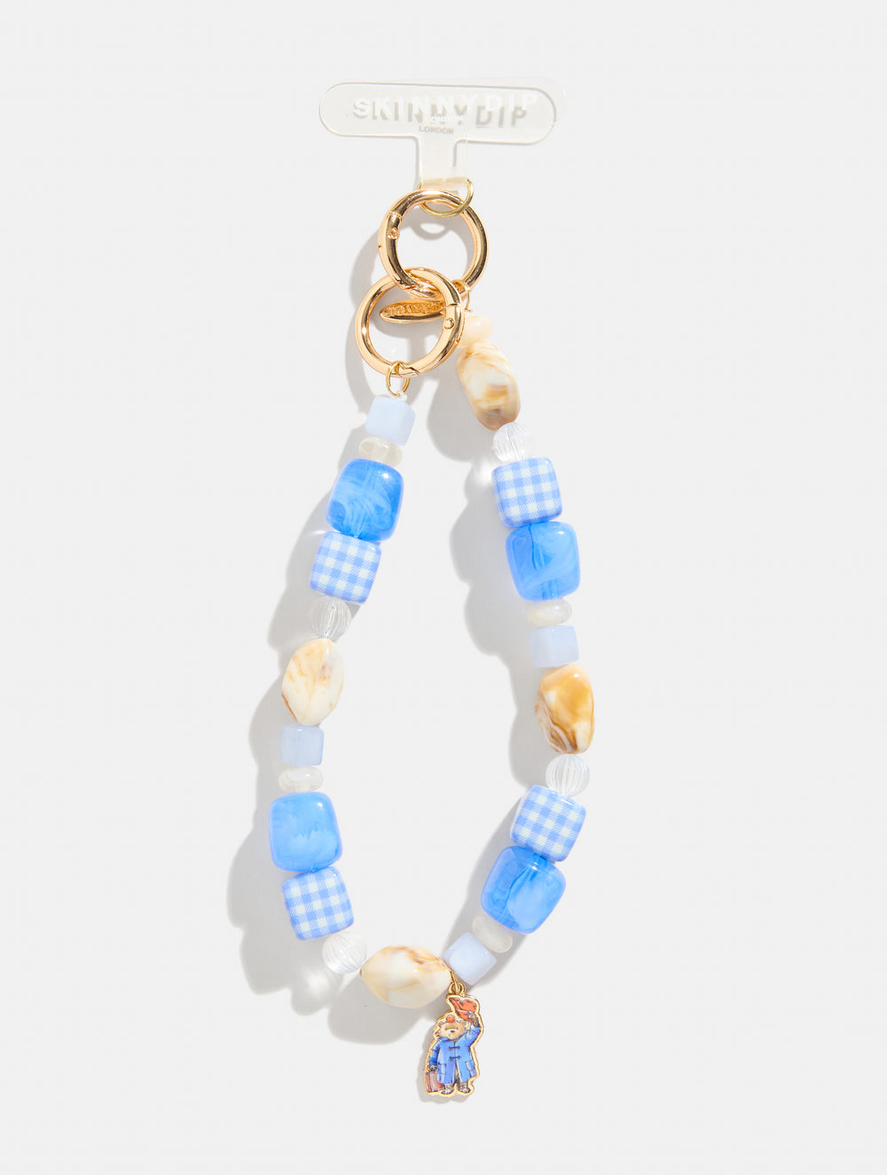 Paddington x Skinnydip Gingham Beaded Strap in Blue
