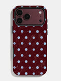 Blue And Brown Painted Polka Dot Ultra Protective iPhone Case