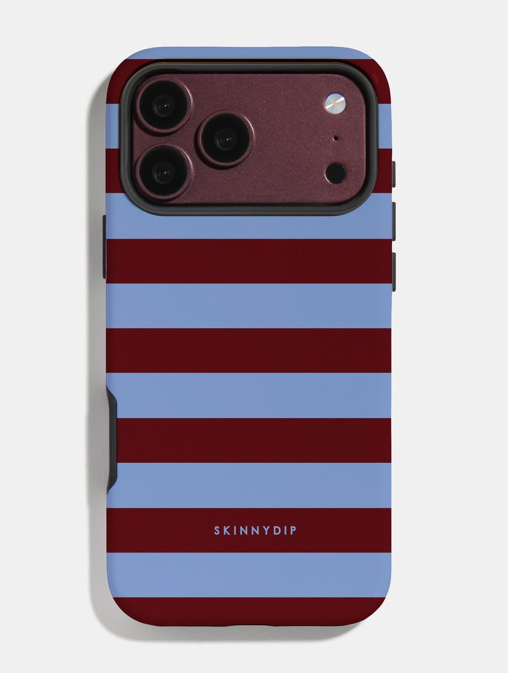Maroon and Blue Stripes Ultra Protective iPhone Case
