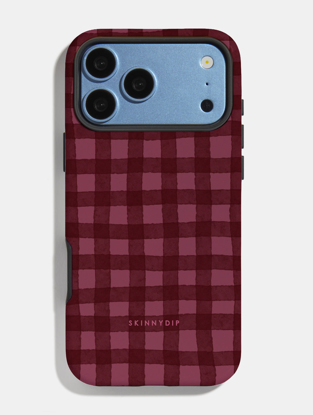 Burgundy Gingham Ultra Protective iPhone Case