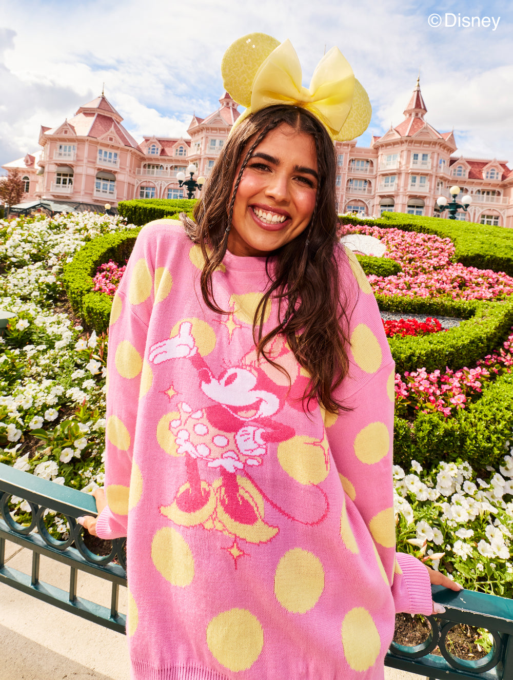 Disney Minnie Mouse Pink Polka Dot Knitted Jumper
