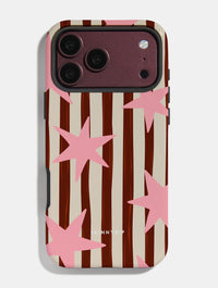 Stars and Stripes Pink And Brown Ultra Protective iPhone Case