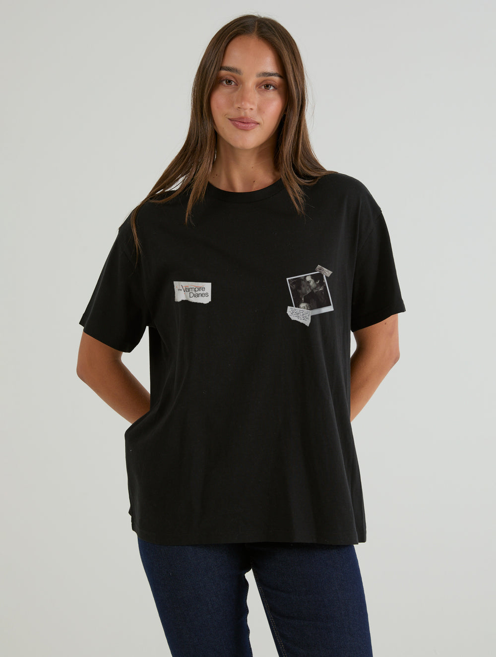 The Vampire Diaries x Skinnydip Poster T-Shirt In Black