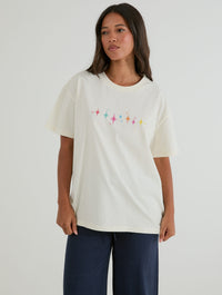 ACOTAR Book Stack T-Shirt In White Tops & T-Shirts Skinnydip London