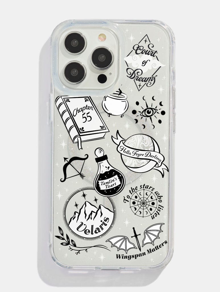 ACOTAR Sticker Glitter MagSafe iPhone Case Phone Cases Skinnydip London