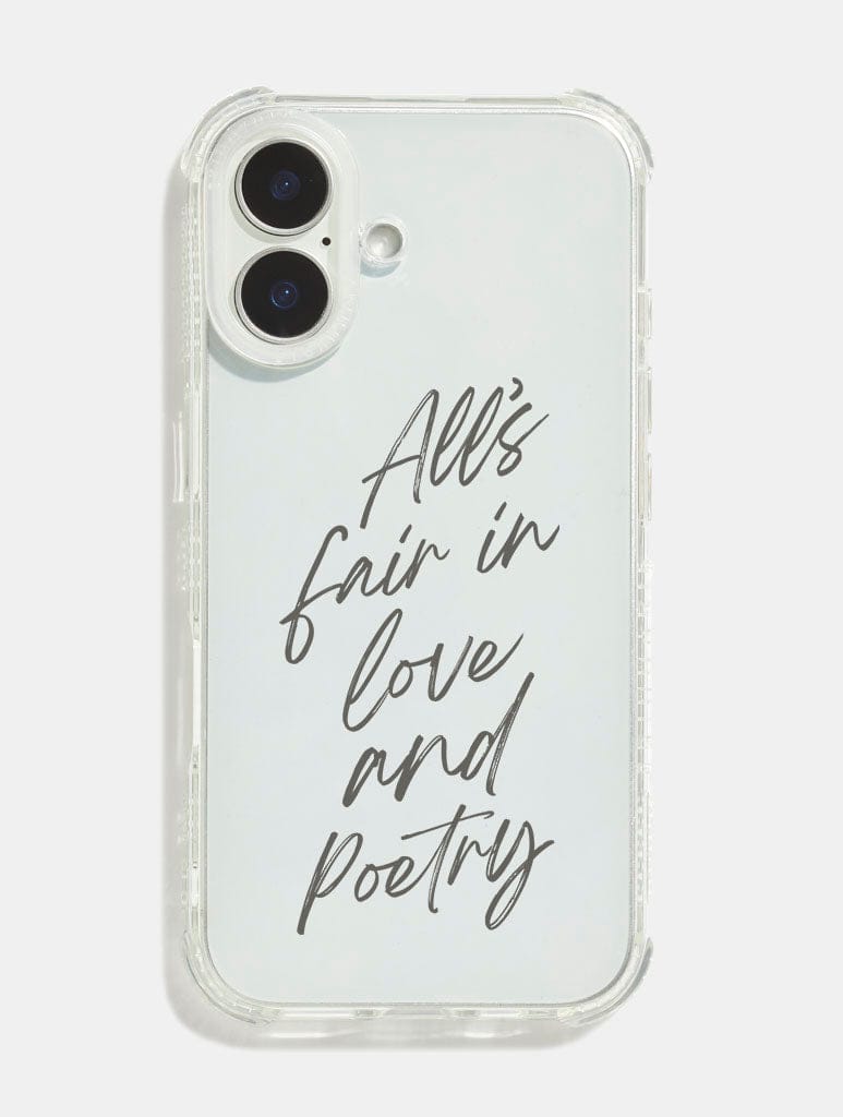 All's Fair in Love & Poetry Shock iPhone Case Phone Cases Skinnydip London