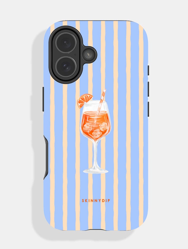 Aperol Spritz Stripe Ultra Protective iPhone Case Phone Cases Skinnydip London