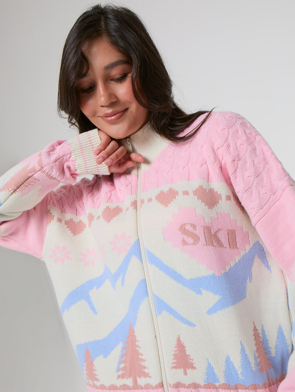 Apres Ski Zip Through Knitted Jumper Jumpers & Cardigans Skinnydip London