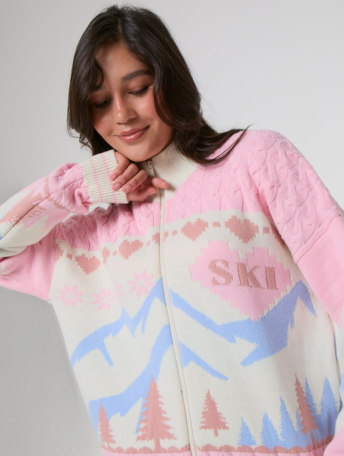 Apres Ski Zip Through Knitted Jumper Jumpers & Cardigans Skinnydip London