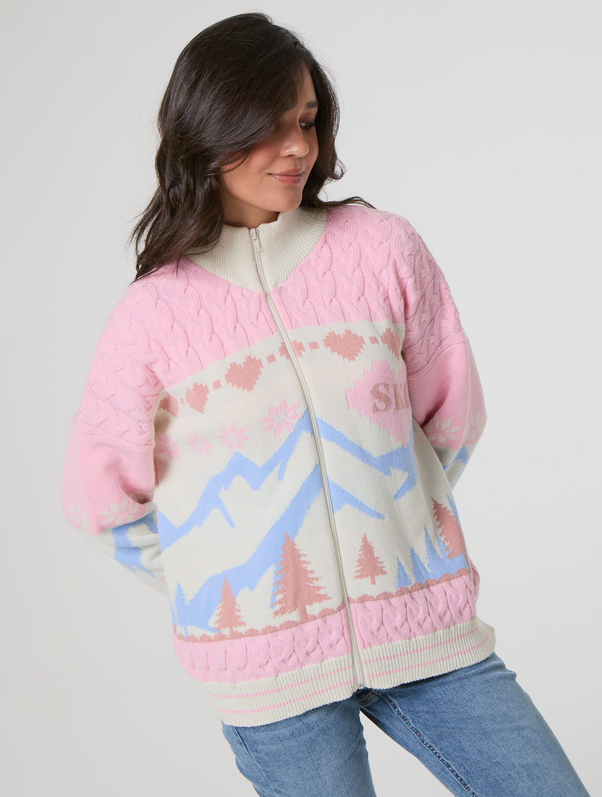 Apres Ski Zip Through Knitted Jumper Jumpers & Cardigans Skinnydip London
