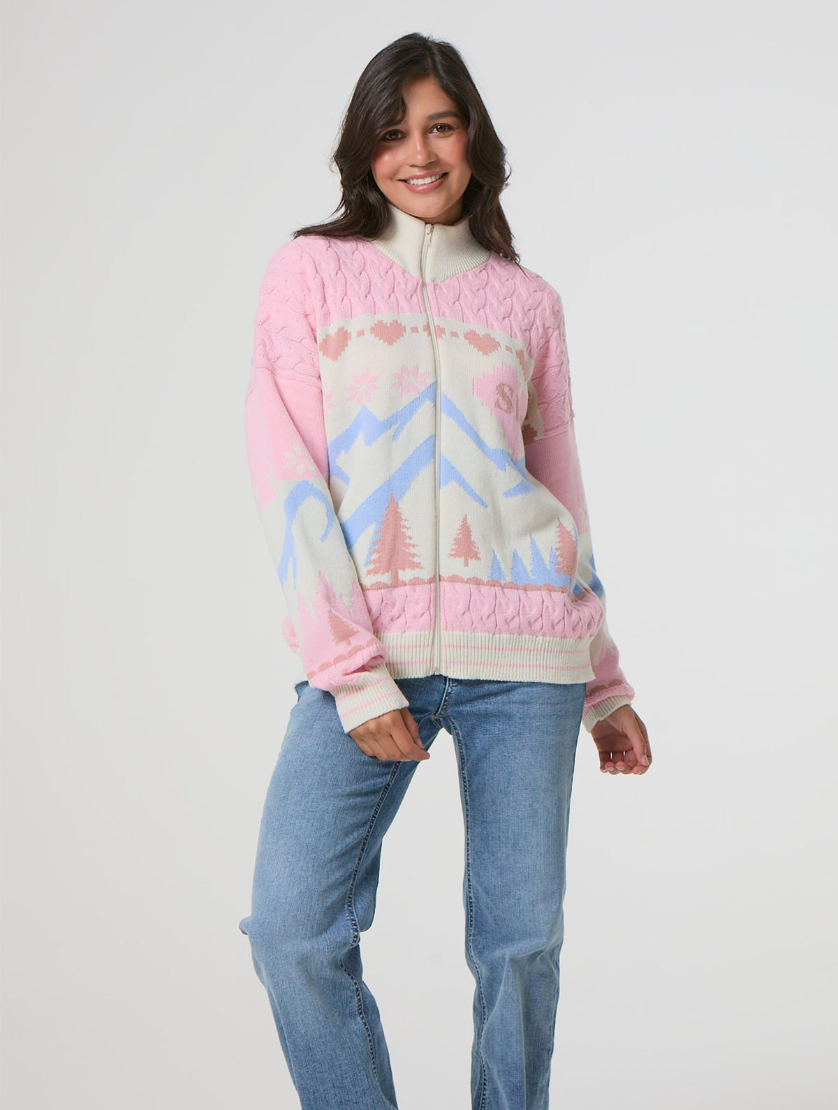 Apres Ski Zip Through Knitted Jumper Jumpers & Cardigans Skinnydip London