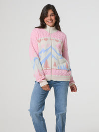 Apres Ski Zip Through Knitted Jumper Jumpers & Cardigans Skinnydip London