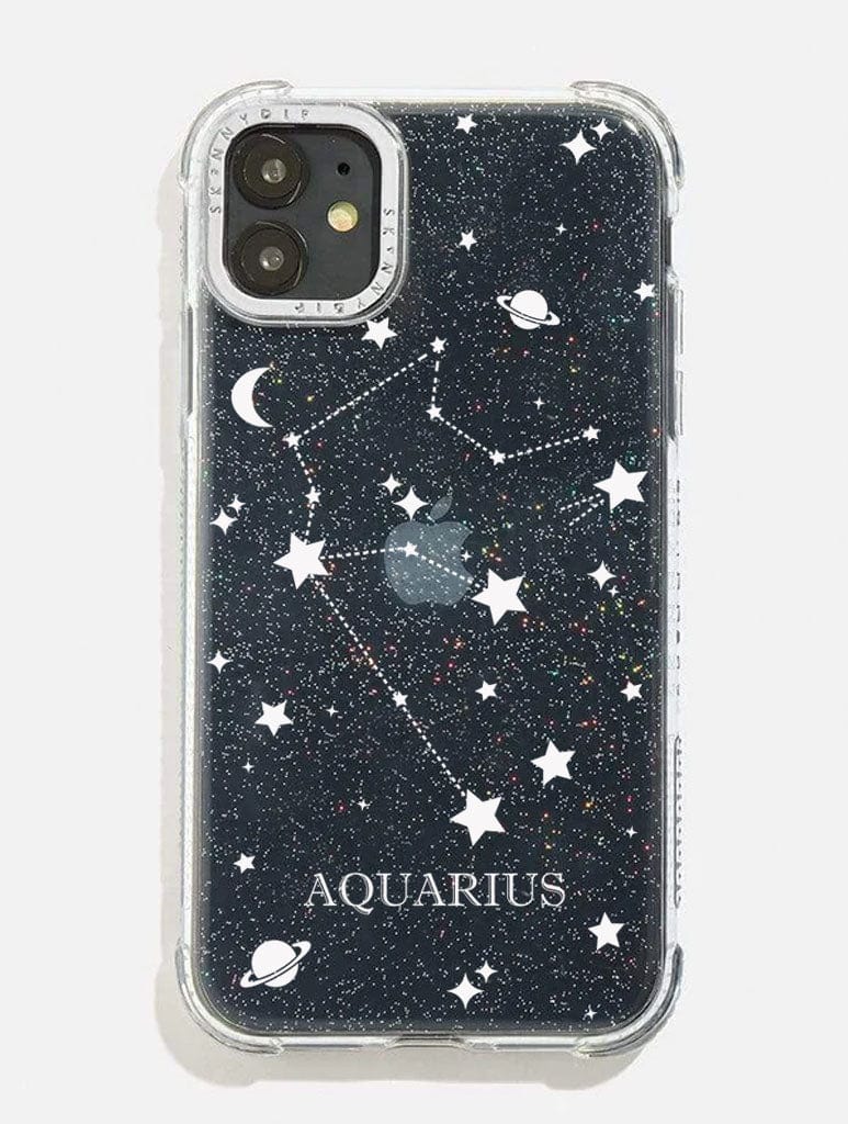 Aquarius Celestial Zodiac Glitter Shock iPhone Case Phone Cases Skinnydip London