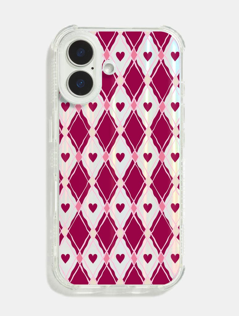 Argyle Heart Shock iPhone Case Phone Cases Skinnydip London
