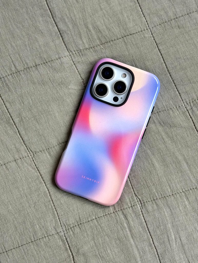 Aura Gradient Cool Blue Ultra Protective iPhone Case Phone Cases Skinnydip London
