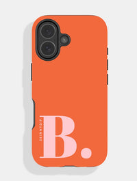 'B' Initial Orange Ultra Protective iPhone Case Phone Cases Skinnydip London