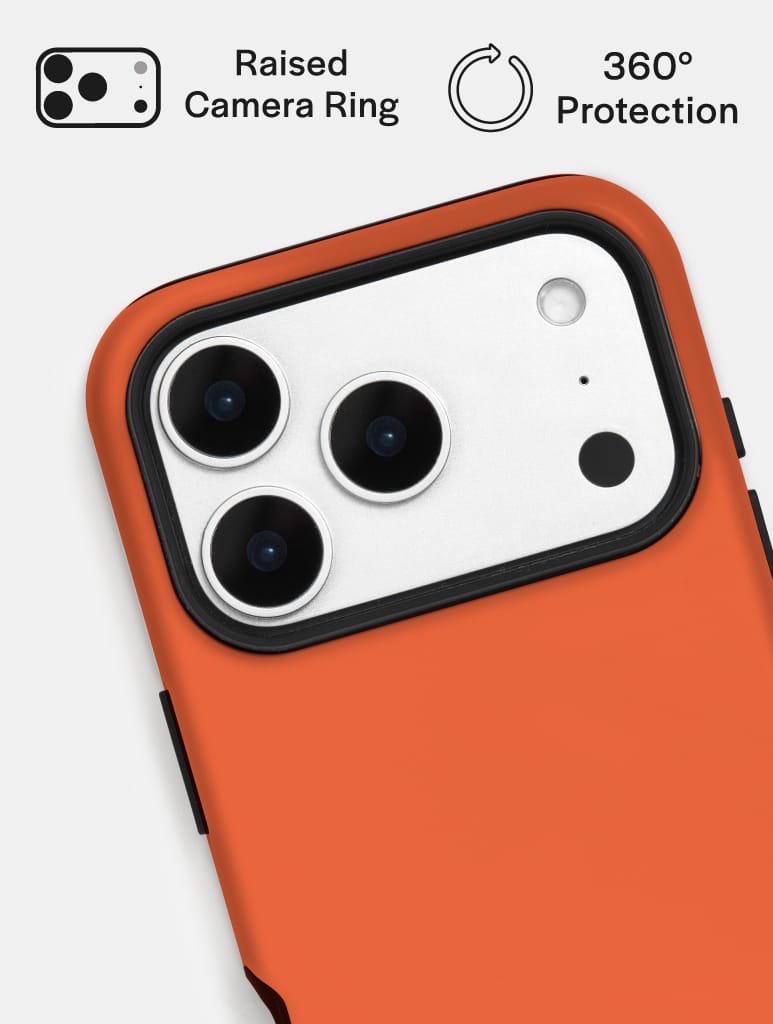 'B' Initial Orange Ultra Protective iPhone Case Phone Cases Skinnydip London