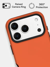 'B' Initial Patterned Orange Ultra Protective iPhone Case Phone Cases Skinnydip London