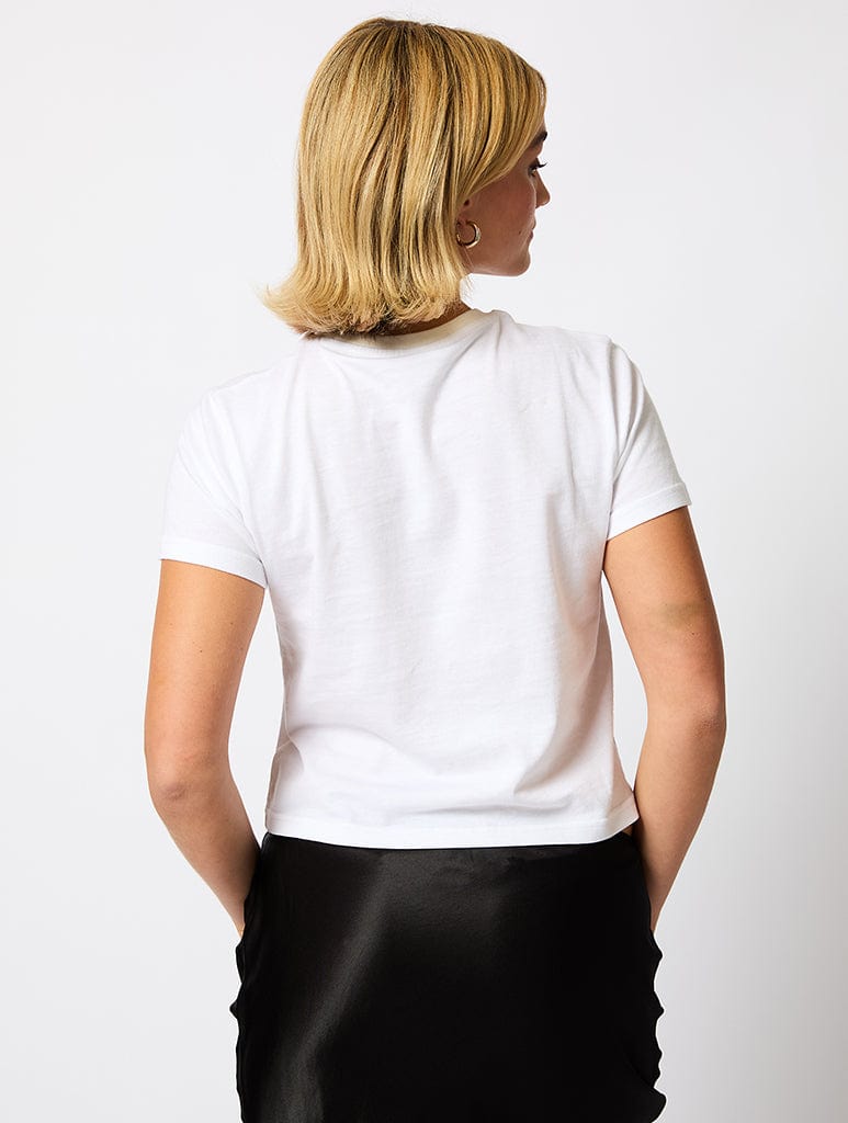 Baby Angel Cherry Baby T-Shirt in White Tops & T-Shirts Skinnydip London