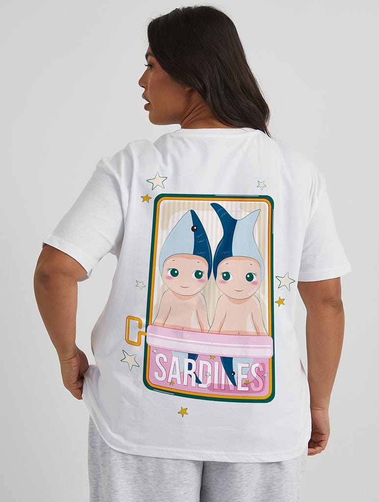Baby Angel Sardine T-Shirt in Ecru Tops & T-Shirts Skinnydip London