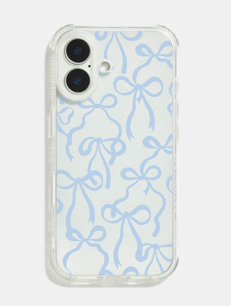Baby Blue Bows Shock iPhone Case Phone Cases Skinnydip London
