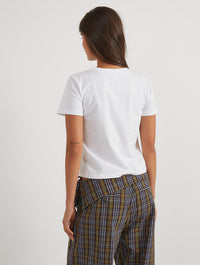 Back To The Future x Skinnydip Logo Baby T-Shirt In White Tops & T-Shirts Skinnydip London