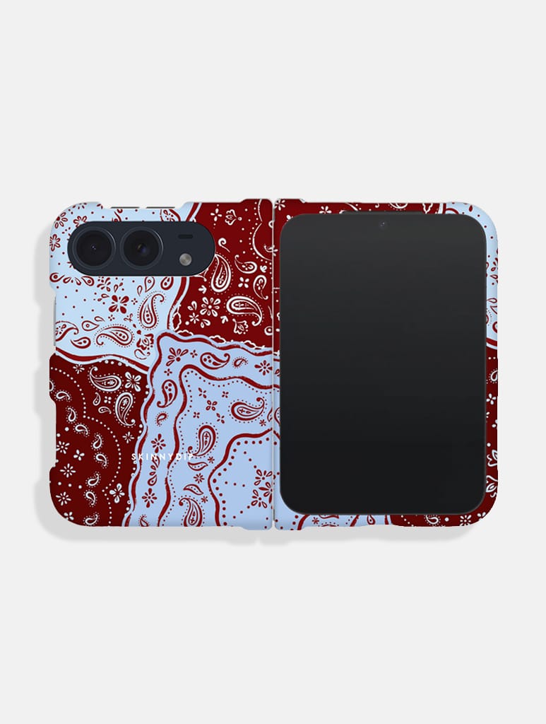 Bandana Paisley Brown And Blue Impact Resistant iPhone Duo Case ...