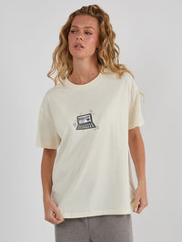 Belieber Sticker T-Shirt In White Tops & T-Shirts Skinnydip London