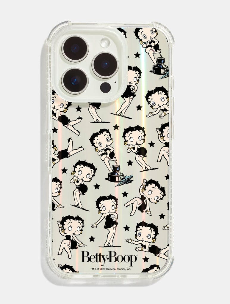 Betty Boop x Skinnydip Black Stars Shock iPhone Case Phone Cases Skinnydip London