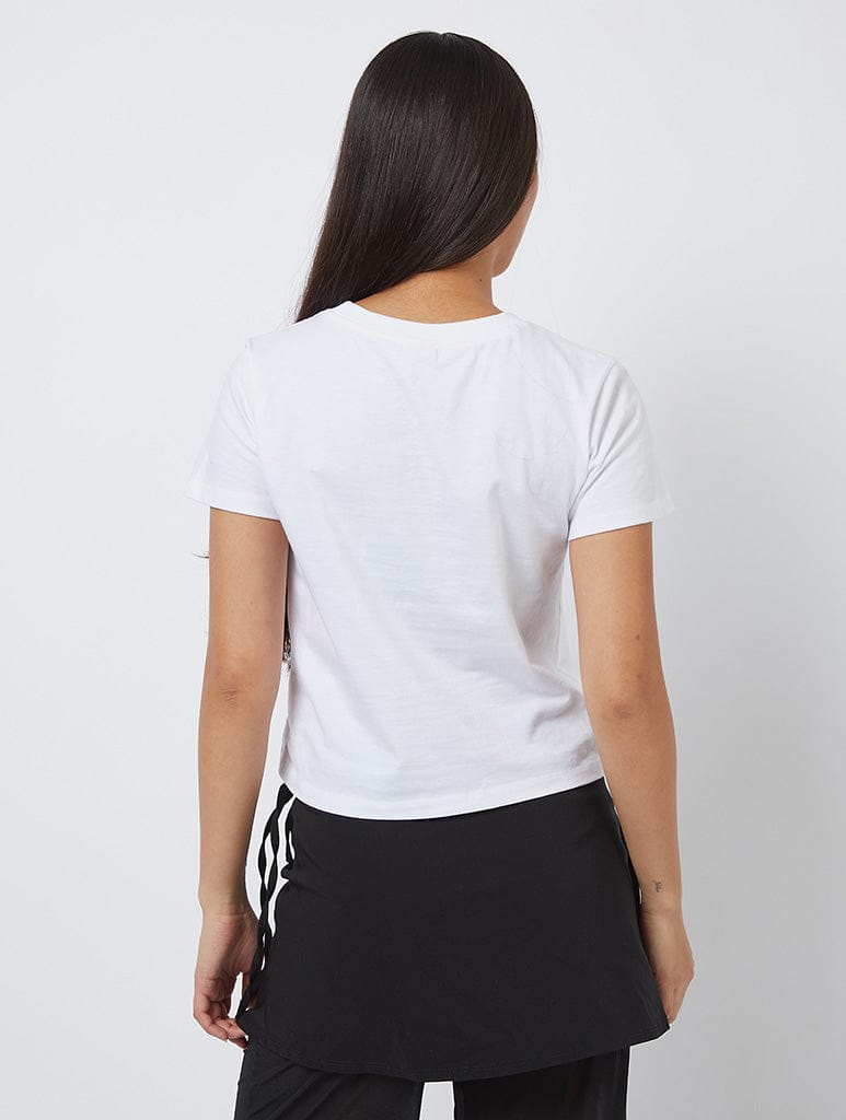 Betty Boop x Skinnydip Leopard Star Baby T-Shirt In White Tops & T-Shirts Skinnydip London