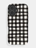 Black and White Gingham Ultra Protective iPhone Case Phone Cases Skinnydip London