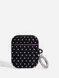 Black and White Painted Polka Dot Airpods Case AirPods Cases Skinnydip London