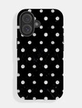 Black And White Painted Polka Dot Ultra Protective iPhone Case Phone Cases Skinnydip London