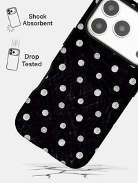 Black And White Painted Polka Dot Ultra Protective iPhone Case Phone Cases Skinnydip London