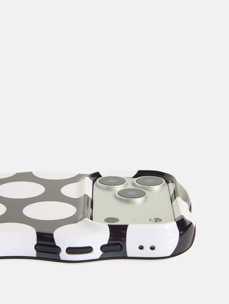 Black and White Polka Dots Wiggle Ultra Protective iPhone Case Phone Cases Skinnydip London
