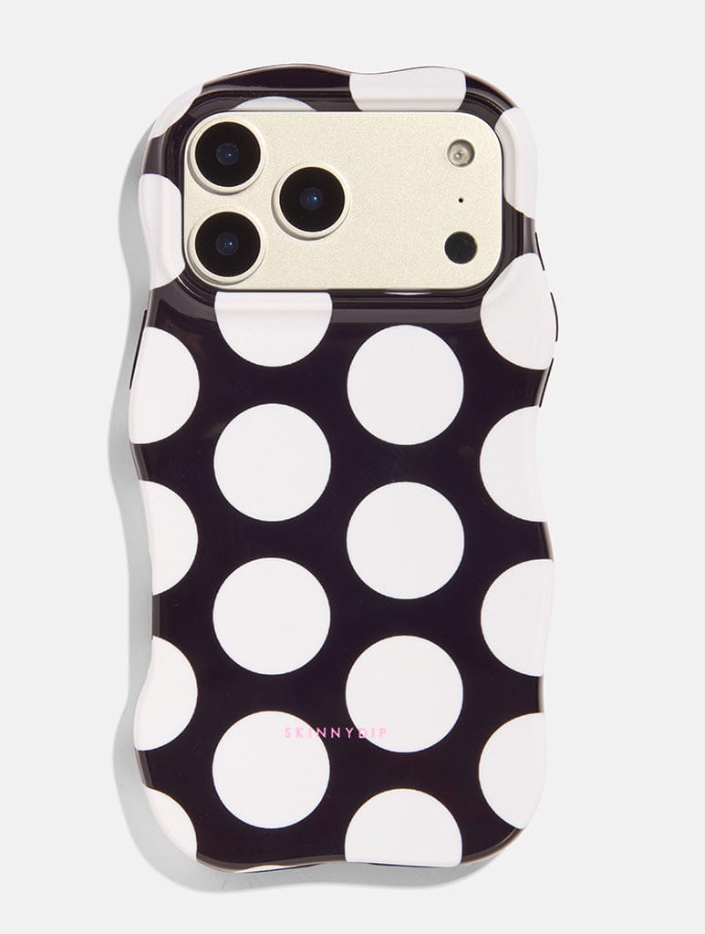 Black and White Polka Dots Wiggle Ultra Protective iPhone Case Phone Cases Skinnydip London