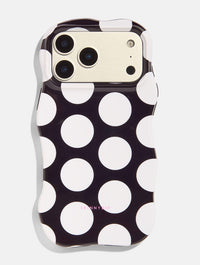 Black and White Polka Dots Wiggle Ultra Protective iPhone Case Phone Cases Skinnydip London
