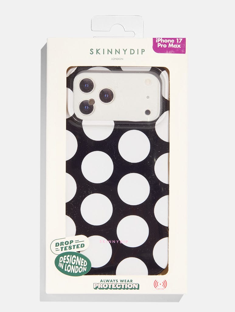 Black and White Polka Dots Wiggle Ultra Protective iPhone Case Phone Cases Skinnydip London