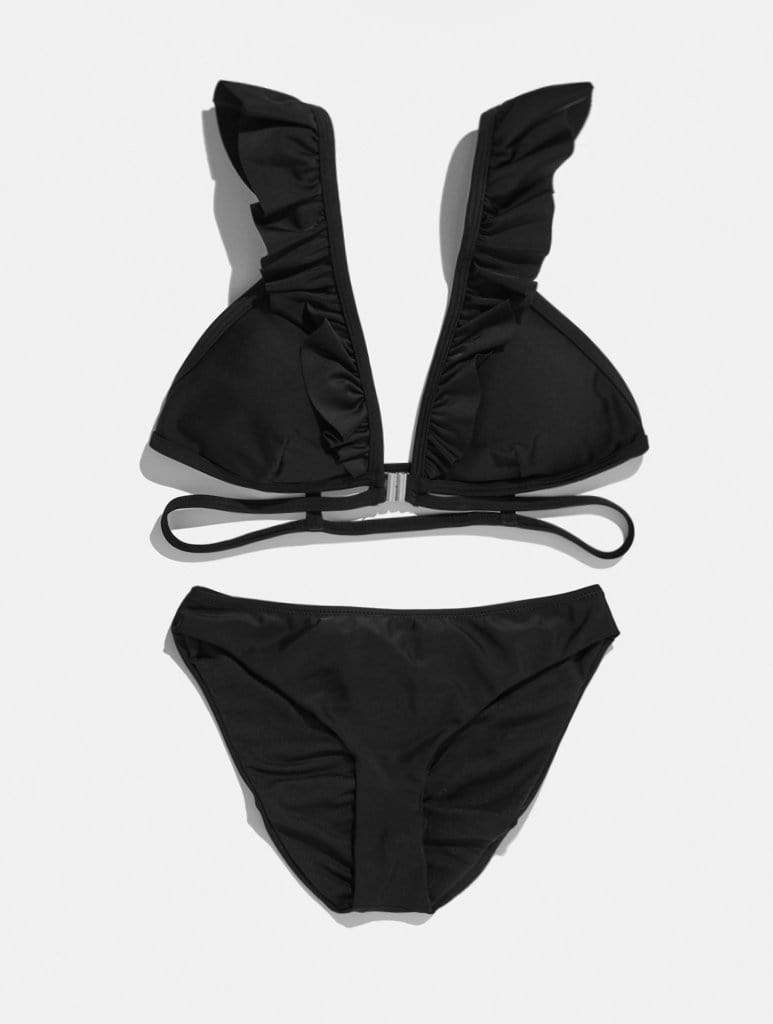 Black Cannes Tie Bikini Bottoms Black Bikinis Skinnydip London